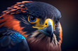 The peregrine falcon (Falco peregrinus) bird of prey portrait.