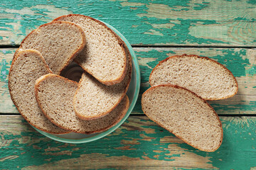 Bread on a plate