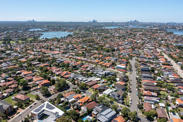 Canvas Print - The Sydney suburbs of Fivedock and Drummoyne.