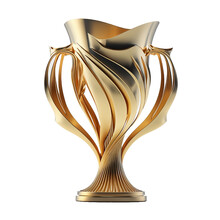 Golden Sports Cup On Transparent Background. PNG, Ai