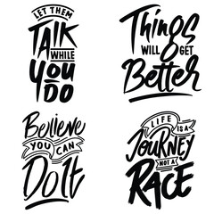 Wall Mural - Motivational Typography Quote Bundle for T-Shirt, Mug, Poster or Other Merchandise.