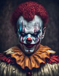 Fake AI generated evil clown