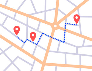 GPS navigation route