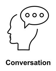 Leinwandbilder - chat, comment, brain icon illustration design art
