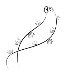 Poster - decorative flowers, hand draw