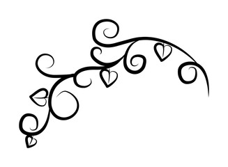 Poster - decorative flowers, hand draw