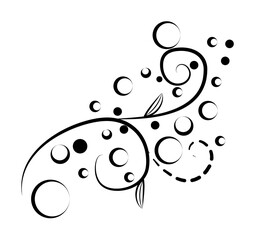 Poster - decorative flowers, hand draw