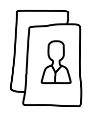 Poster - portrait sketch icon illustration design art