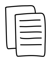 Fototapete - sheets of papers sketch icon illustration design art
