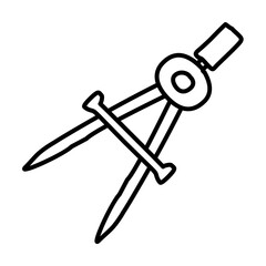 Poster - compass sketch icon illustration design art