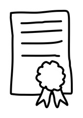 Poster - certificate sketch icon illustration design art