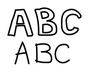 Fototapete - alphabet sketch icon illustration design art