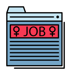 Poster - job, files, application,interface icon