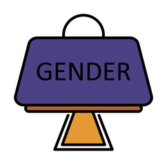 Sticker - gender, women's day, sign icon