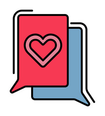 Leinwandbilder - love, conversation, chat icon