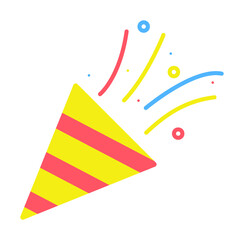 Poster - confetti colored icon illustration design art