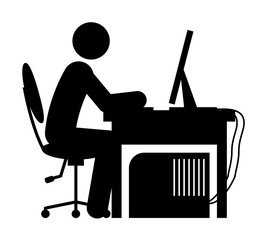 Poster - man gamer icon illustration design art