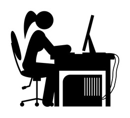 Poster - man gamer woman icon illustration design art