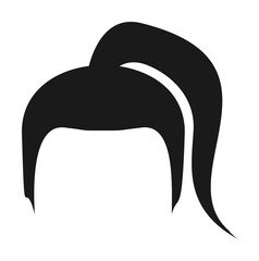 Poster - hair, woman, haircut bun icon