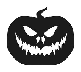 Poster - pumpkin halloween silhouette illustration design art