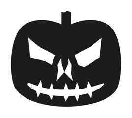 Poster - pumpkin halloween silhouette illustration design art