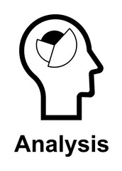 Poster - Human mind, analysis icon illustration design art