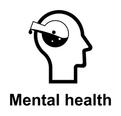 Poster - Human mind, mental, health icon