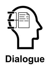 Wall Mural - Human mind, dialogue icon illustration design art