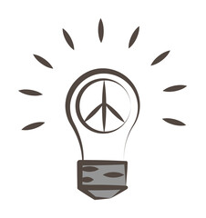 Poster - peace bulb sketch style icon illustration design art