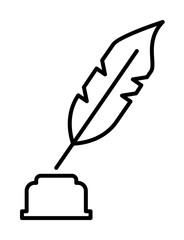 Fototapete - Quill, pen icon illustration design art