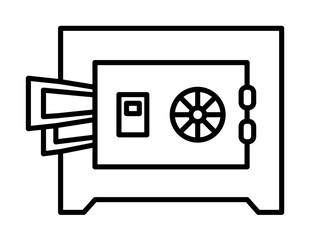 Sticker - Safebox, money icon illustration design art