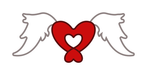 Poster - angle, heart, valentine s day icon