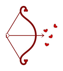 Poster - arrow, arc, love, heart, valentine s day icon