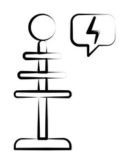 Poster - tesla coil icon illustration design art