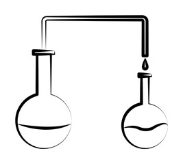 Poster - Testing tube icon illustration design art
