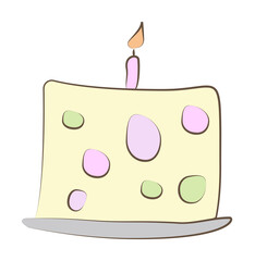 Poster - Cake icon illustration design art