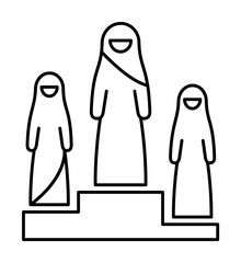Poster - rank, Muslim businesswoman icon