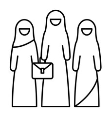 Poster - Muslim businesswomen icon illustration design art
