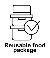 Poster - Reusable food package icon illustration design art