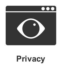 Poster - Online marketing, privacy icon