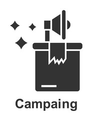 Poster - online marketing, campaing icon