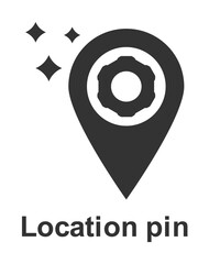 Poster - Online marketing, location pin icon