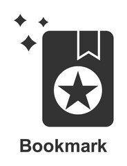 Poster - online marketing, bookmark icon