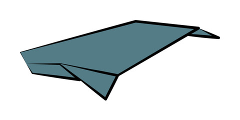 Poster - whale colored origami style icon