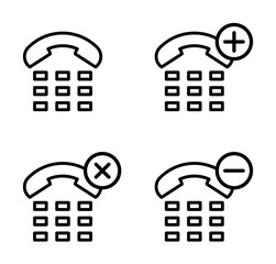 Fototapete - set of handset button set icons