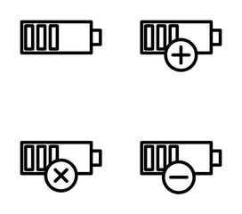 Poster - set of battery charge icons illustration design art