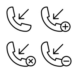 Poster - set of incoming call icons illustration design art