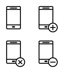 Fototapete - set of smartphone icons illustration design art