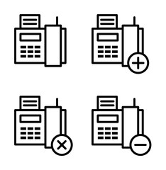 Aufkleber - set of Fax icons illustration design art
