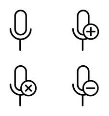 Aufkleber - set of microphone icons illustration design art